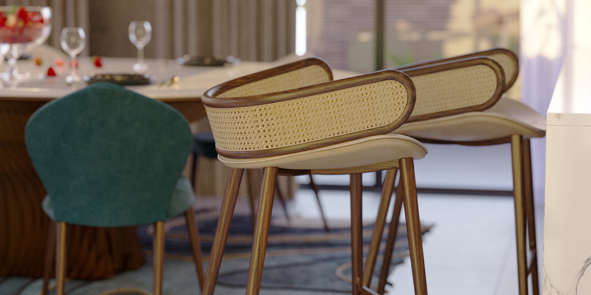 MUDHIF BAR STOOL Interior Inspiration Dining Room ALMA de LUCE