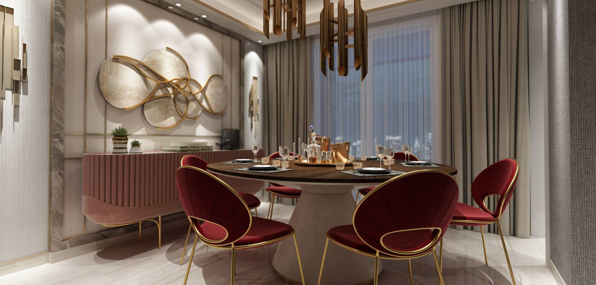 Luxury Interior Design - ALMA de LUCE with black pearl chair