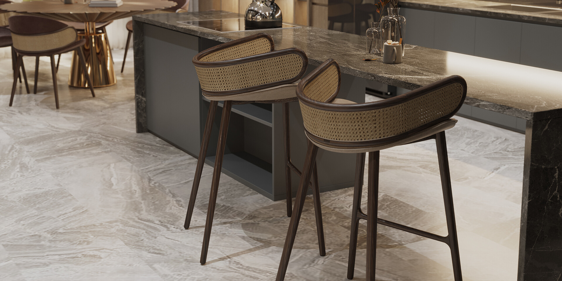 MUDHIF BAR STOOL Kitchen ALMA de LUCE