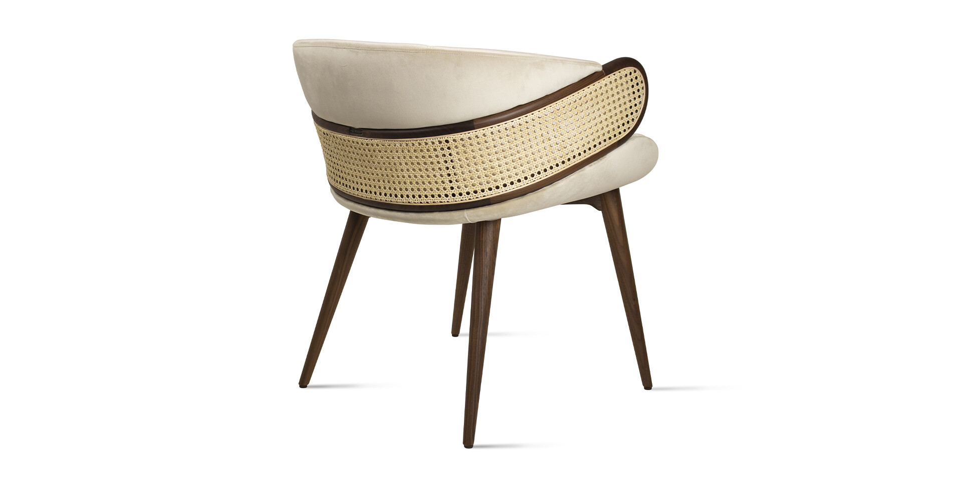 MUDHIF DINING ARMCHAIR Perspective Back View ALMA de LUCE