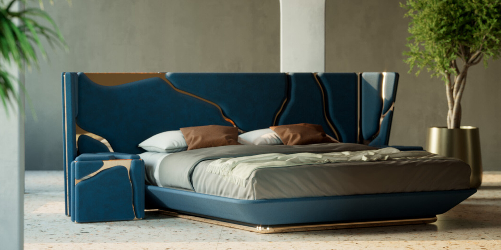 Kintsukuroi Bed Concept Design ALMA de LUCE