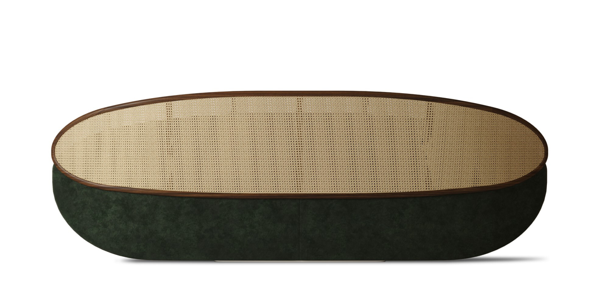 MUDHIF BED Back View with Juke ref. Hunter & Walnut wood with matt finish ALMA de LUCE