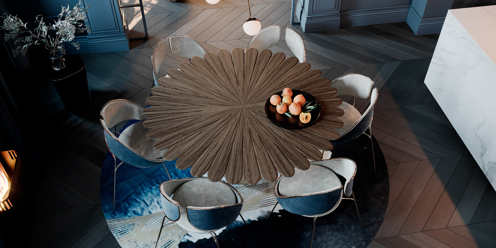 GOATHI DINING TABLE Dining Room Detail View ALMA de LUCE