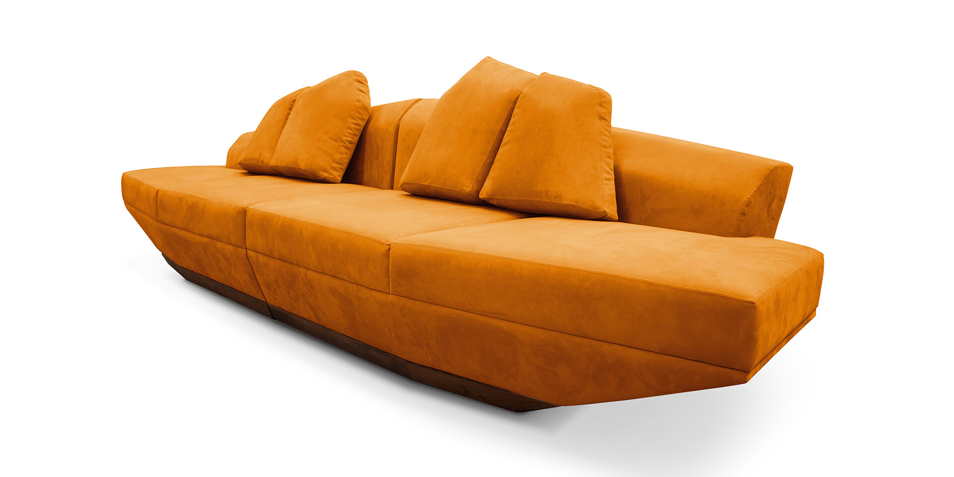 GHADAMES SOFA ORANGE Prespective View ALMA DE LUCE