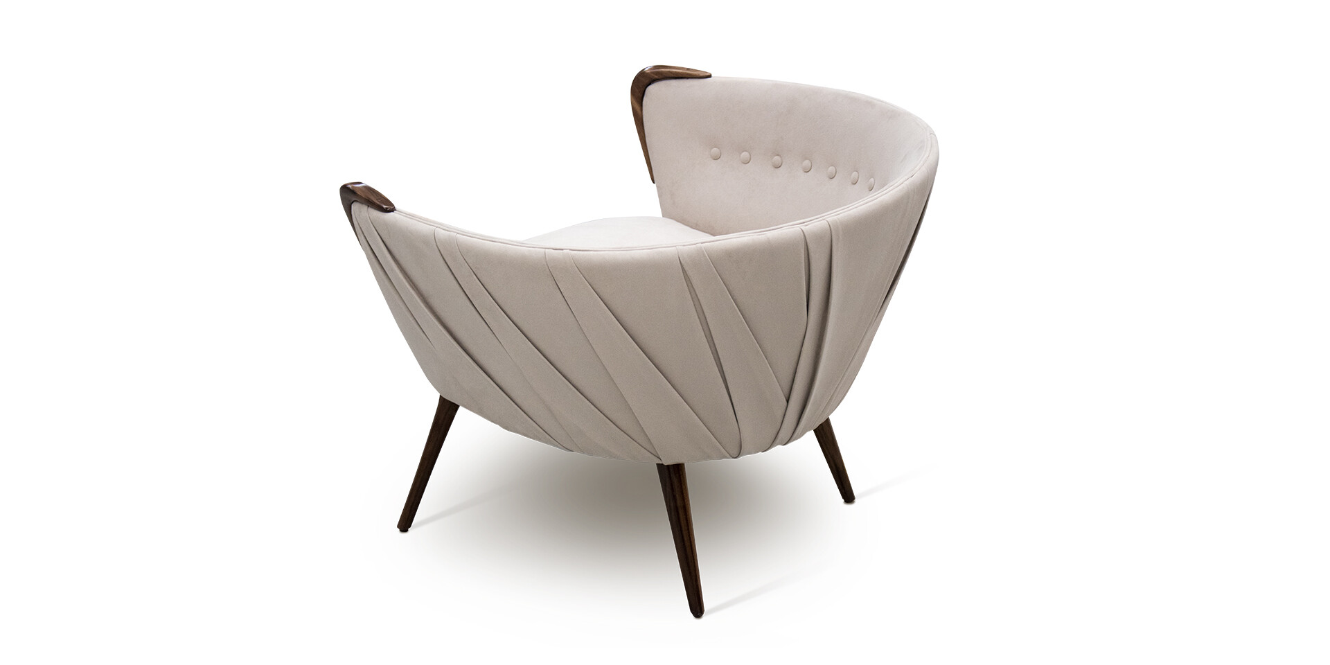 TAKEAMI ARMCHAIR Perpective Top Back View ALMA de LUCE