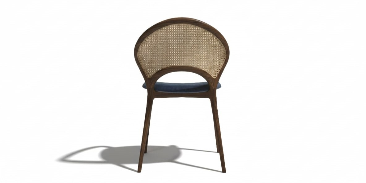 QUAT TAY RATTAN CHAIR Back View ALMA de  LUCE