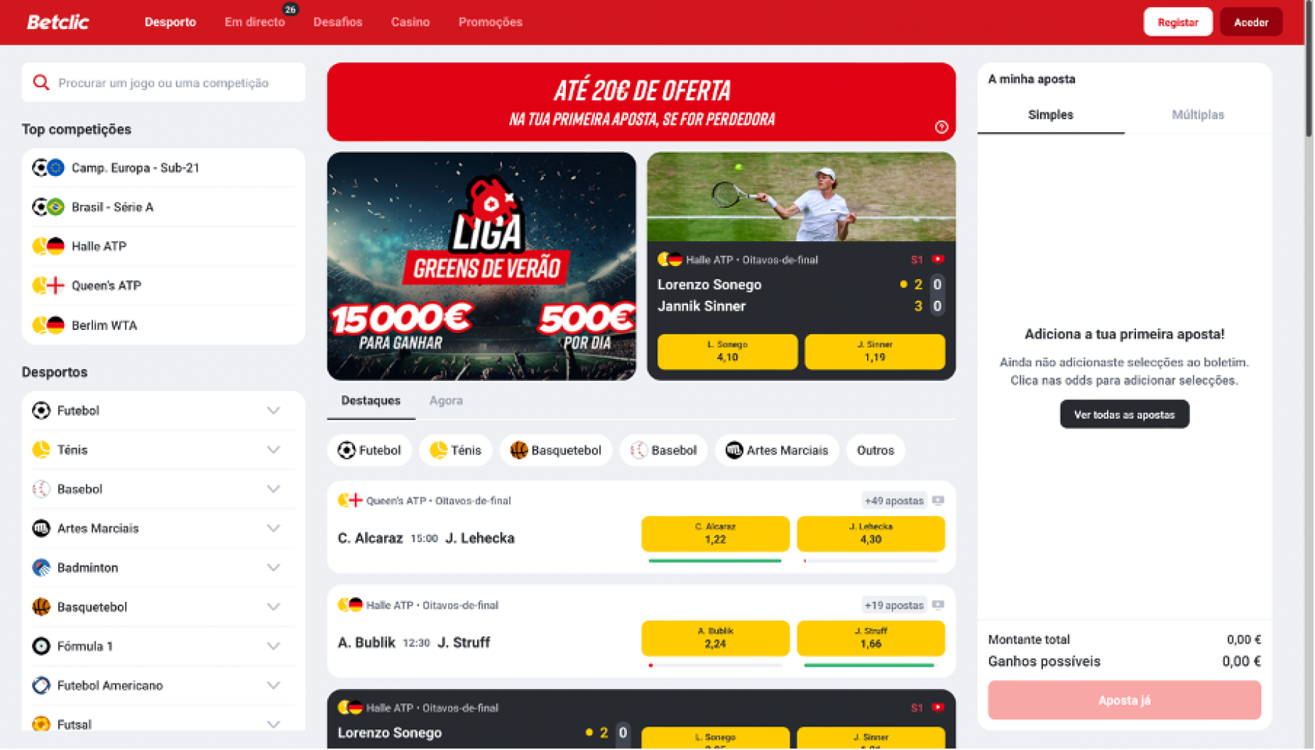 Como funciona o handicap Betclic?