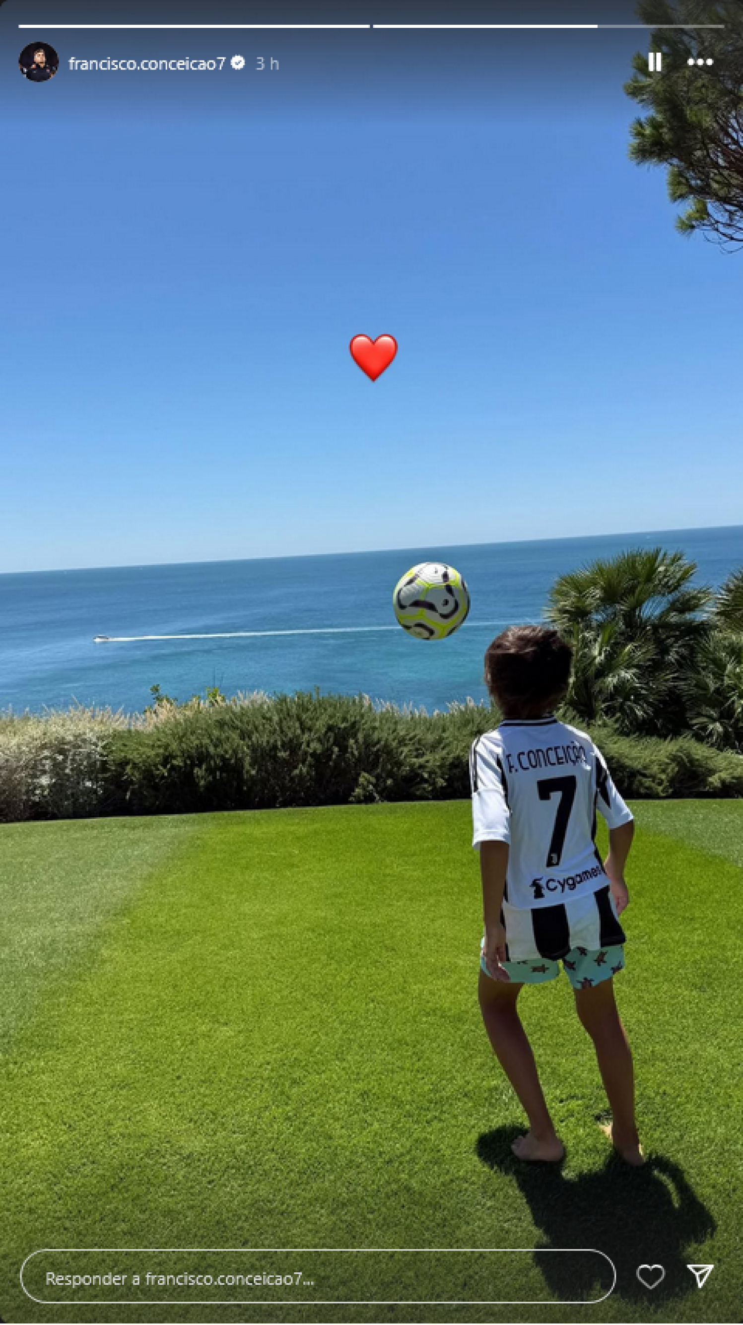 A publicação de Francisco Conceição que deixa adeptos da Juventus com água na boca