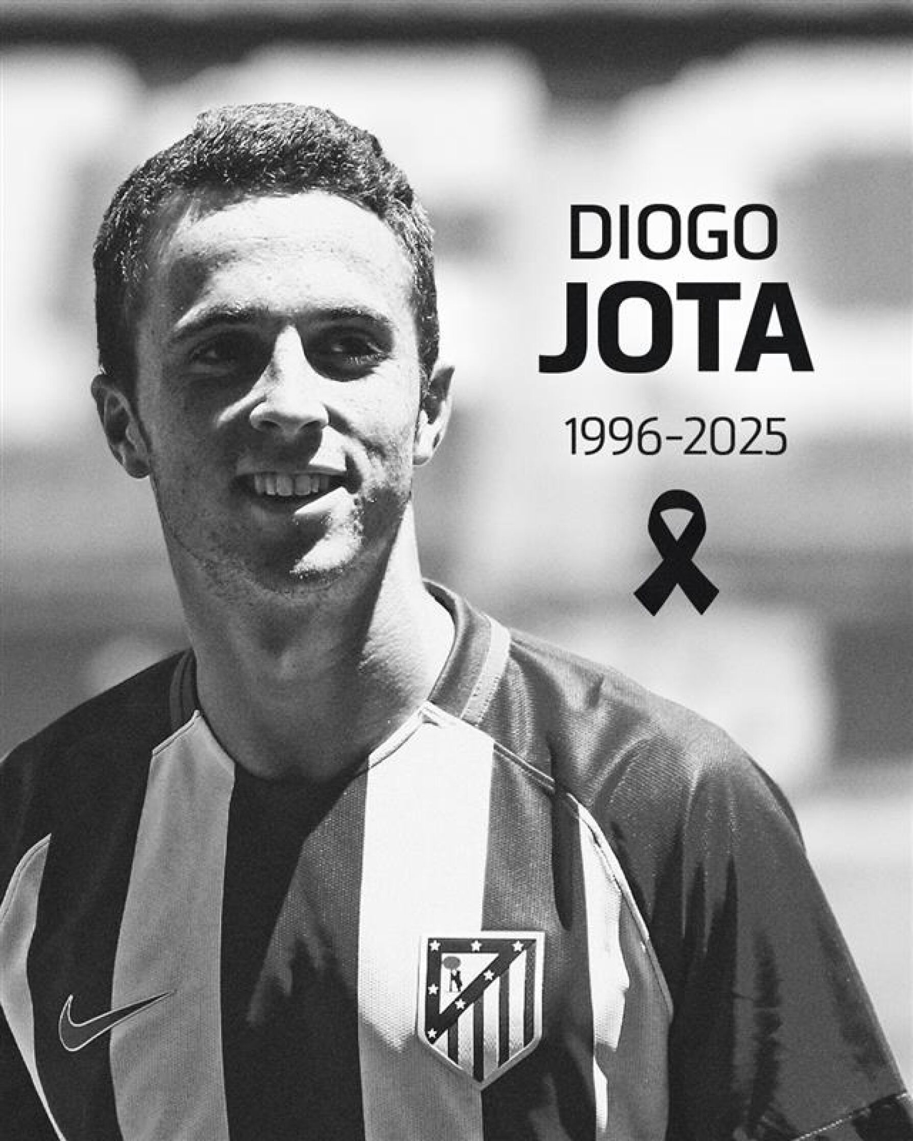 "Atlético de Madrid está chocado com a trágica notícia do falecimento de Diogo Jota"