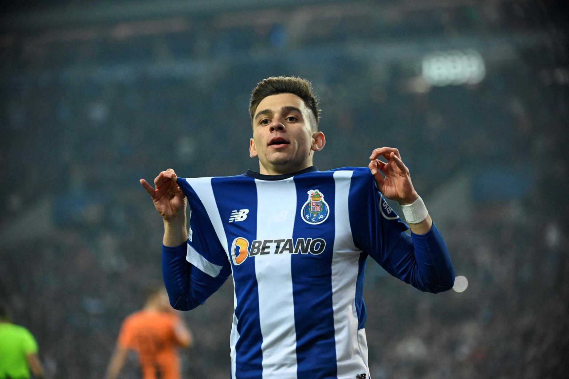 Francisco Conceicao celebrates scoring for Porto.