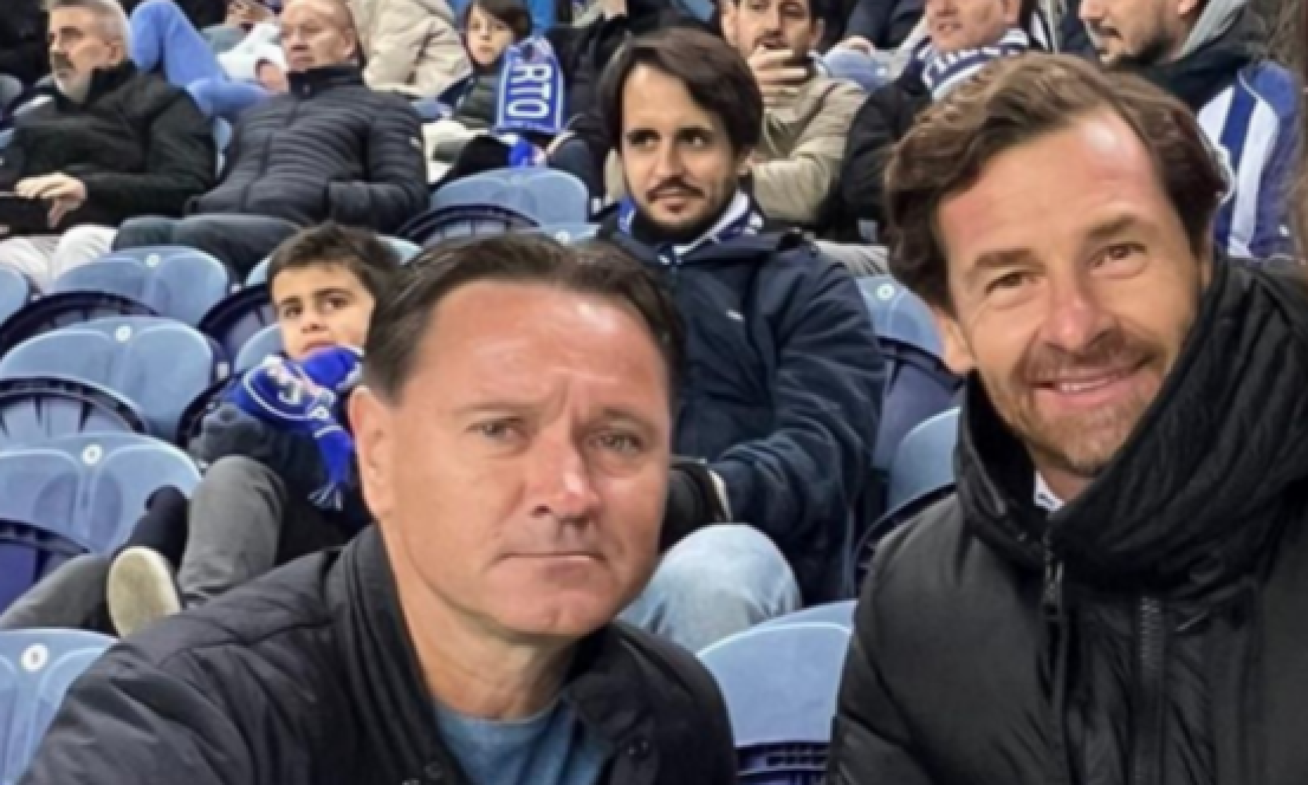 Alenichev e André Villas-Boas lado a lado no Estádio do Dragão