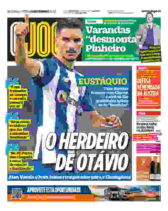 Capa Jornal O Jogo - 28 novembro 2023 