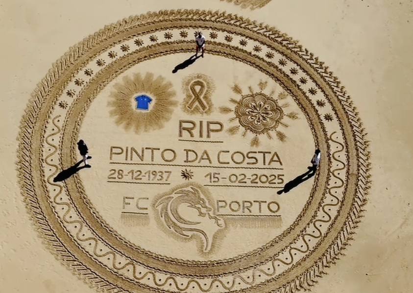 Giant Tribute to Pinto da Costa Unveiled on Algarve Beach: A Stunning Artistic Gesture