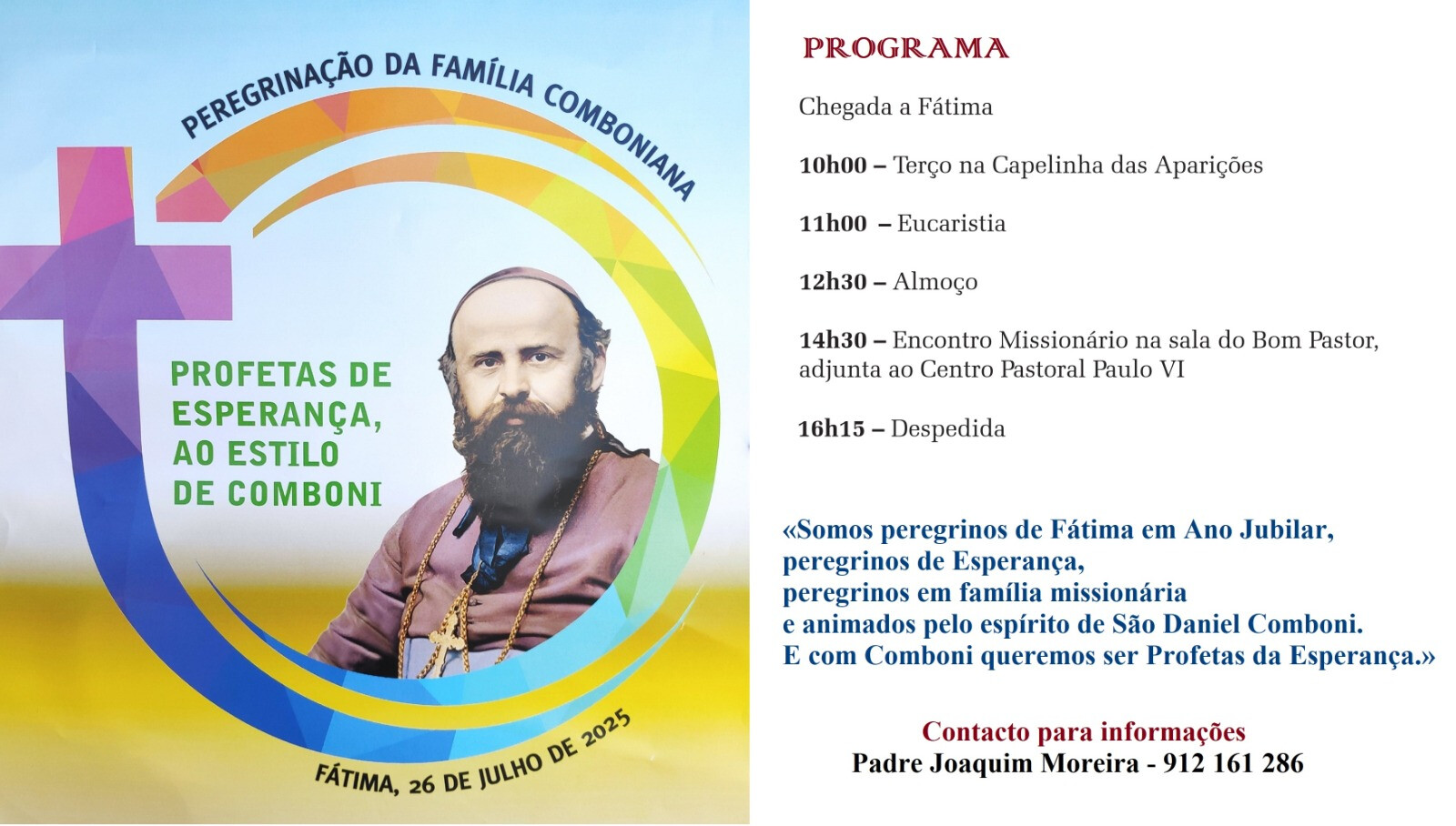 peregrinacao-comboniana-fatima-programa