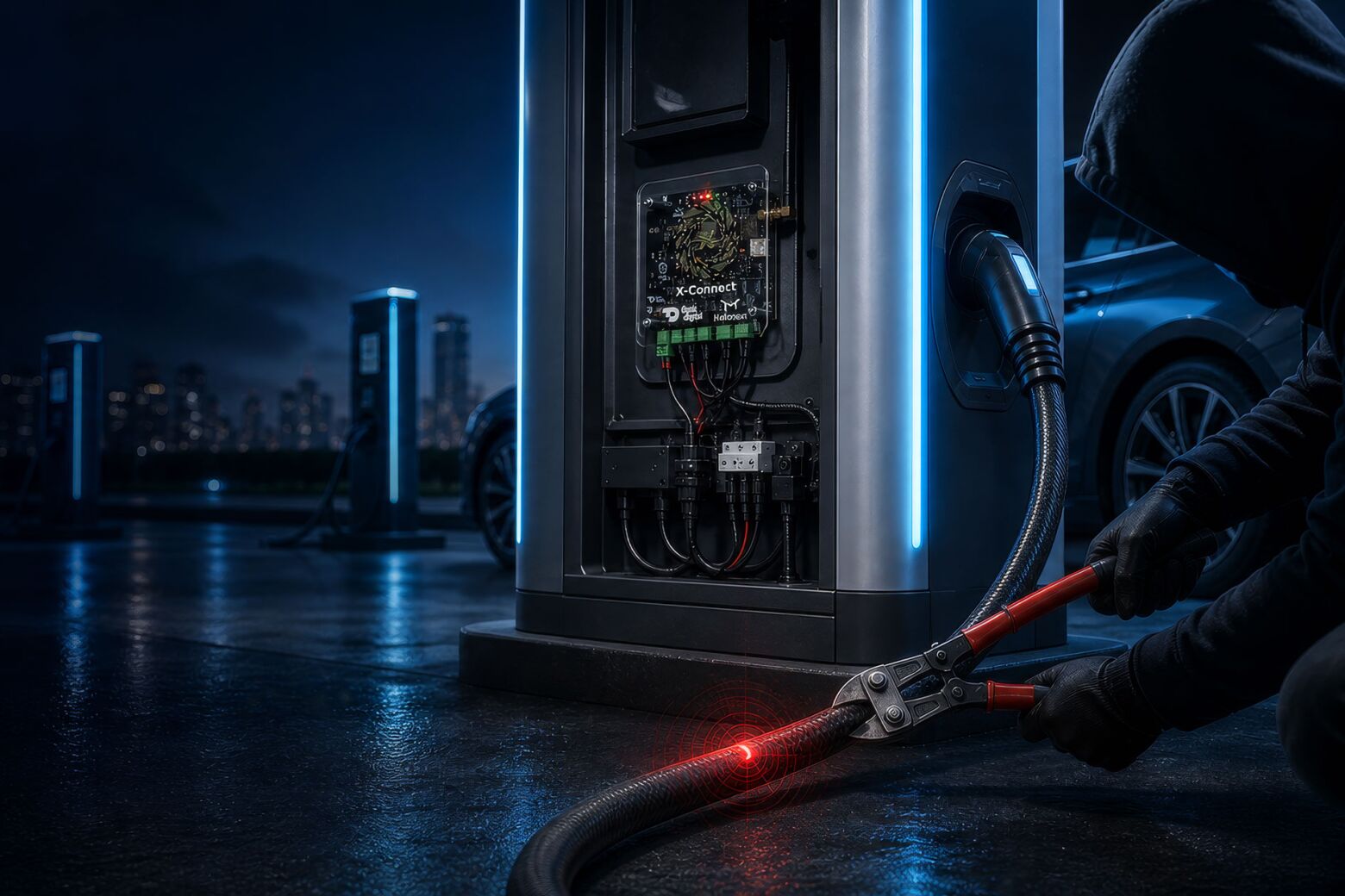 X-Connect quer travar furto de cabos nos carregadores el&eacute;tricos