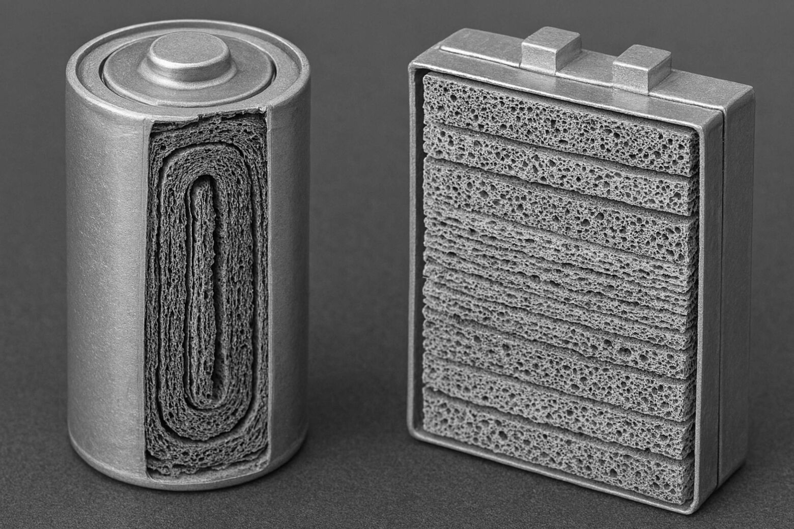 Tipos de células: cilíndricas versus prismáticas