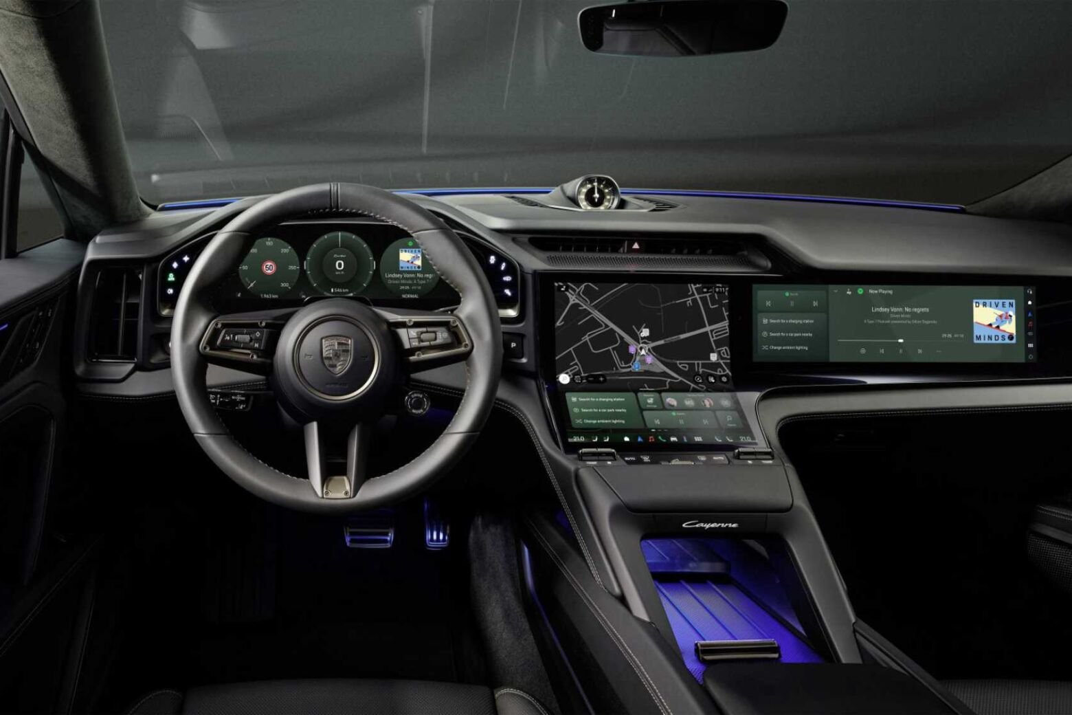 Novo Cayenne Electric redefine o interior dos SUV de luxo