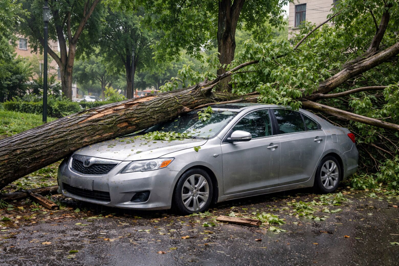 Estragos no carro por causa da tempestade: o seguro paga?