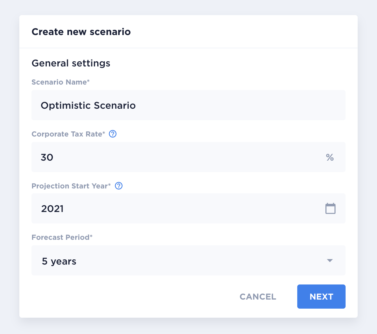 financial-model-settings