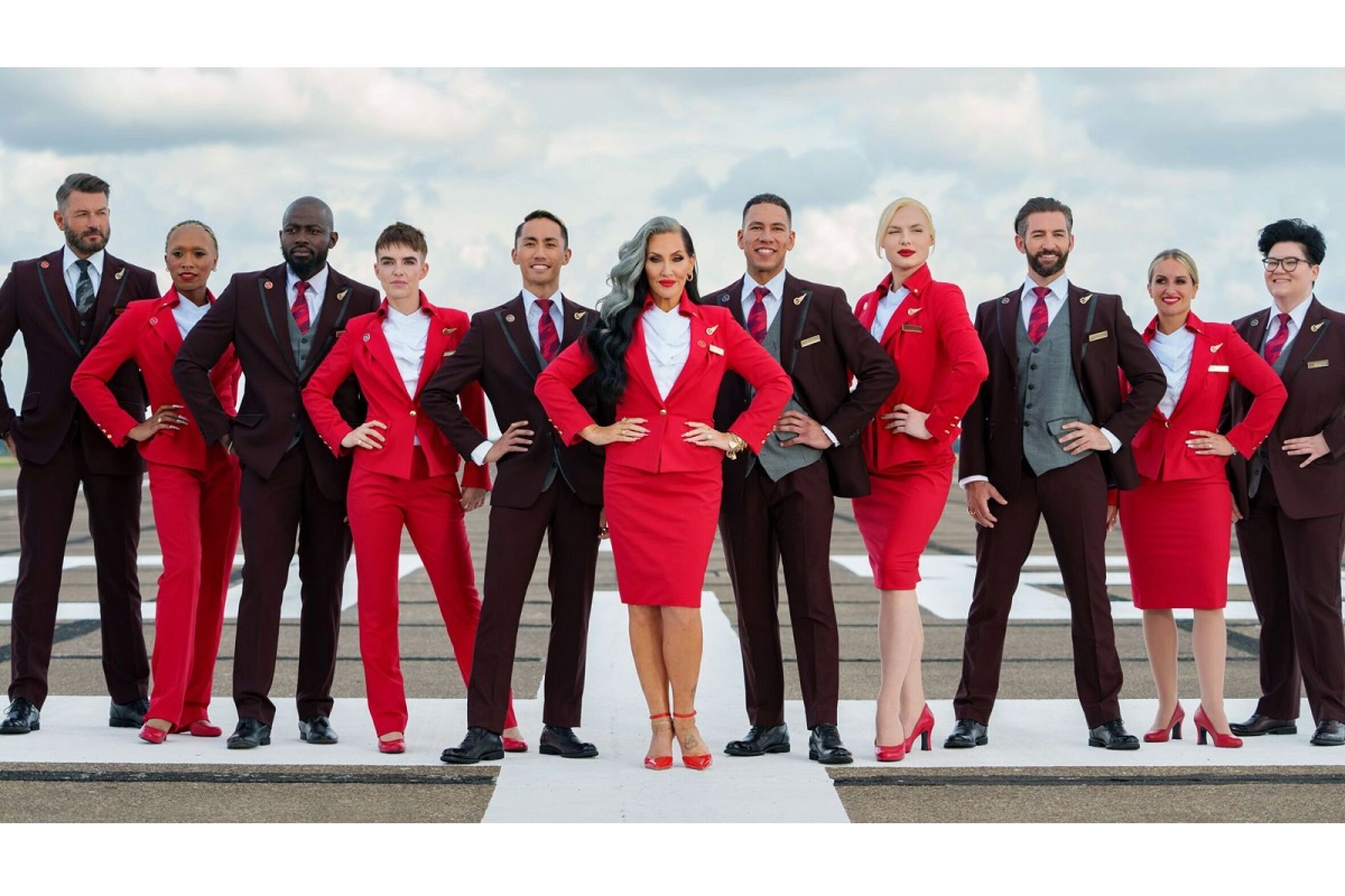 Os uniformes desta companhia aérea não têm género