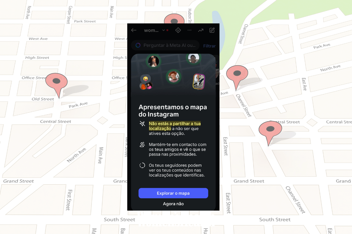 "Apresentamos o mapa do Instagram": Saiba por que deve desativar esta nova fun&ccedil;&atilde;o