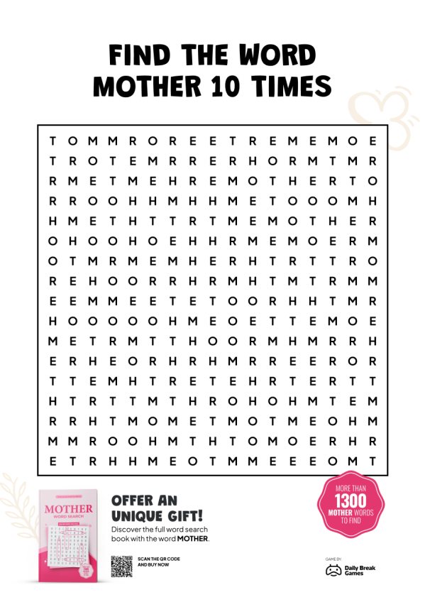 Find the word MOTHER 10 times