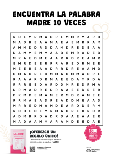 Encuentra la palabra MADRE 10 veces